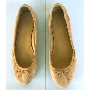 J. Crew Light Fawn Suede Ballet Flats